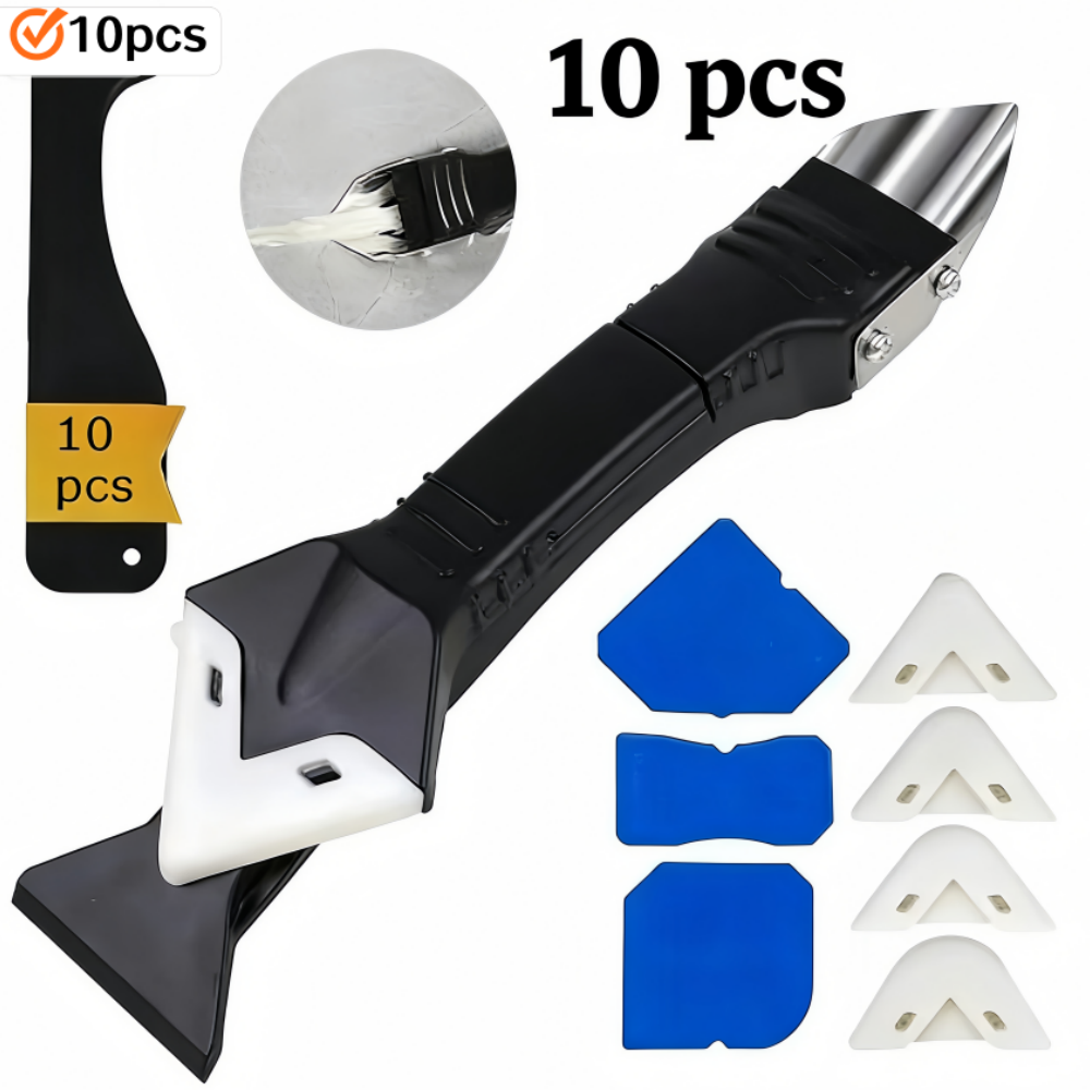 Bathroom Caulk Siliconized - 10 PCS Silicone Caulking Tools (Stainless