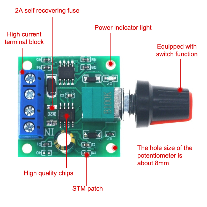 1Pcs Adjustable Speed DC Motor - Home Improvement Usa recension och pris