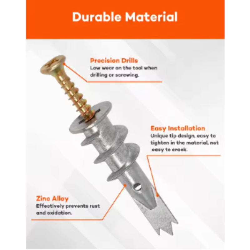 10pcs Single point Zinc Alloy  - Drywall Anchor Screw recension och pris