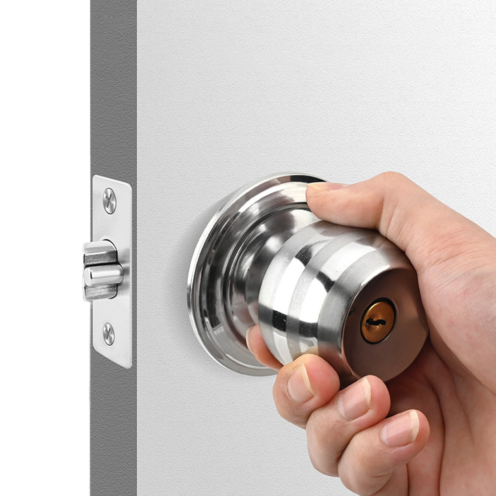Ball Door Knob with Lock Round - Door Knob Replacement recension och pris