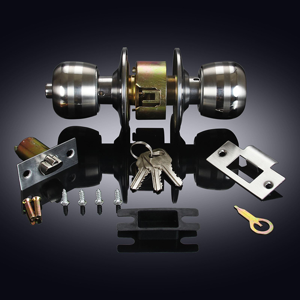 Ball Door Knob with Lock Round - Door Knob Replacement recension och pris