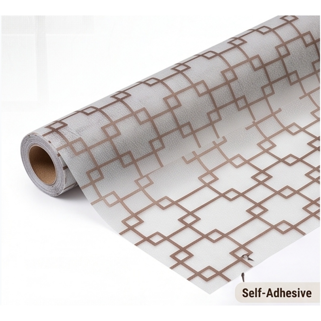 Oriental Lattice Square Printe - Window Insulation Film recension och pris