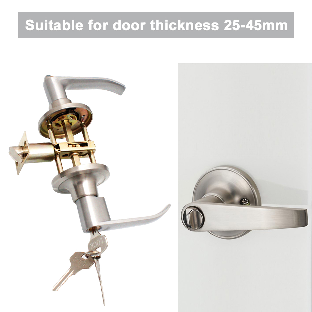 Locking Door Handle with 3 Key - Door Knob Replacement recension och pris