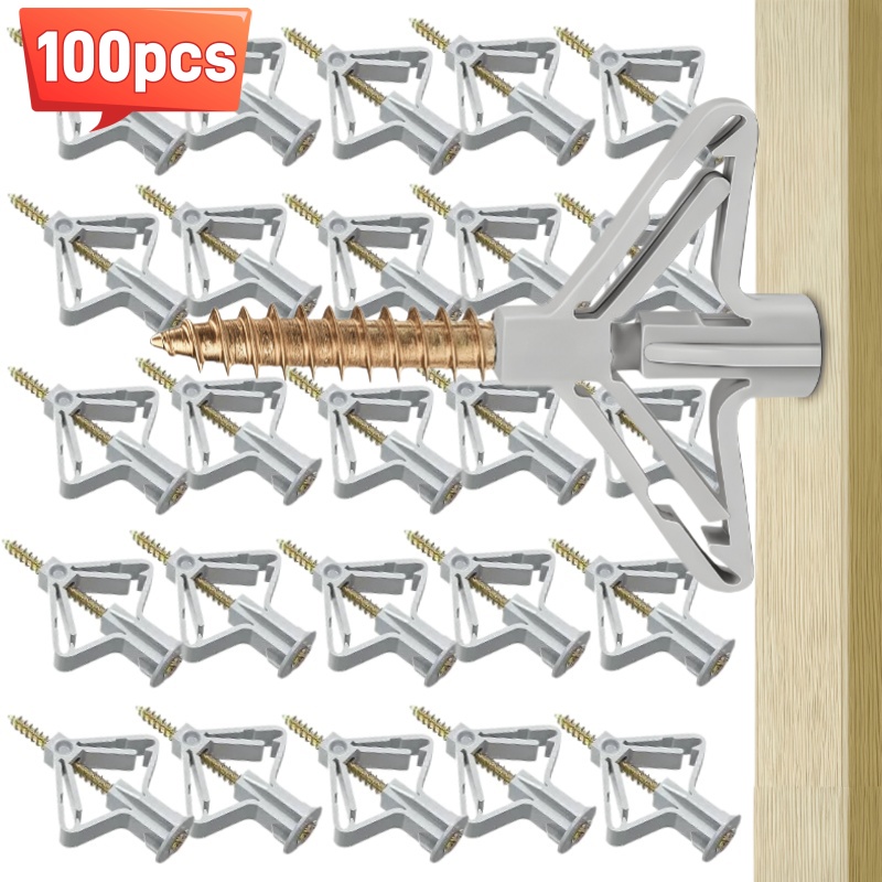 100PCS Plasterboard Expansion  - Drywall Anchor Screw recension och pris