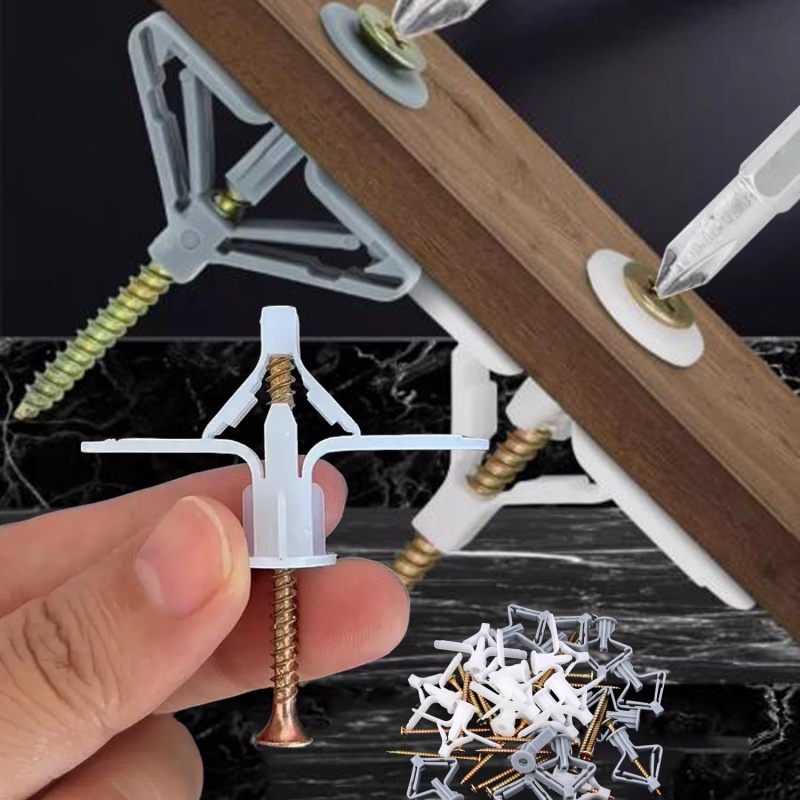 100PCS Plasterboard Expansion  - Drywall Anchor Screw recension och pris
