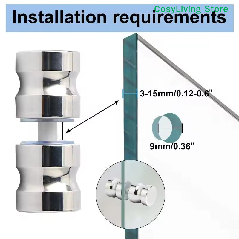 [CL]Stylish Shower Glass Door  - Door Knob Replacement recension och pris