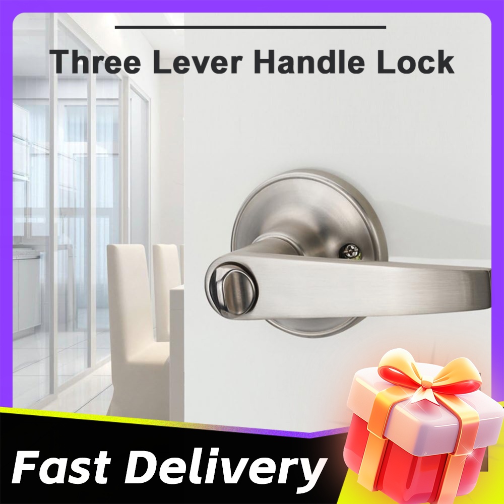 Door Lever Lock with 3 Keys En - Door Knob Replacement recension och pris