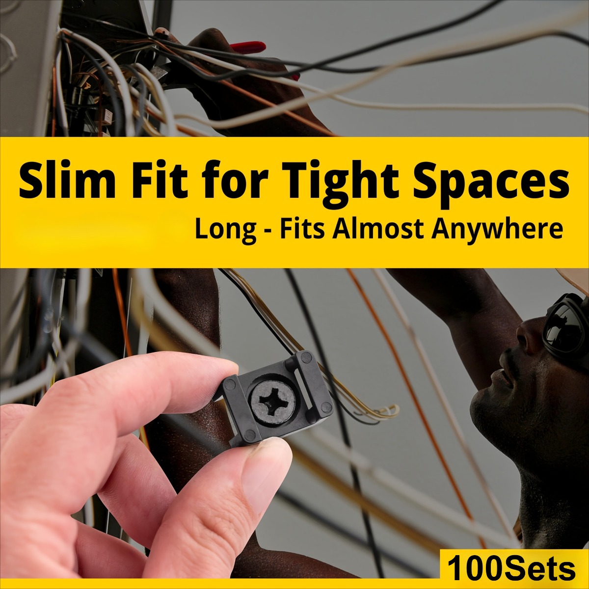 100 Sets Cable Tie Mounts with - Drywall Anchor Screw recension och pris